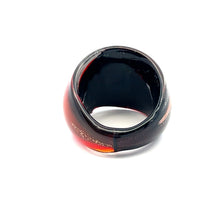 Handmade Glass Acrylic Ring Sunset Opulent Colourful Infinity Band