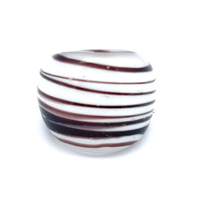 Handmade Glass Acrylic Ring White Harmony's Plum Infinity Band