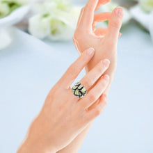 Handmade Glass Acrylic Ring Winter Christmas's Harmony Infinity Band