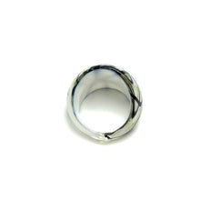 Handmade Glass Acrylic Ring Winter Harmony Christmas Infinity Band