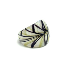 Handmade Glass Acrylic Ring Winter Harmony Christmas Infinity Band