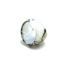Handmade Glass Acrylic Ring Winter Harmony Christmas Infinity Band