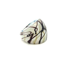 Handmade Glass Acrylic Ring Winter's Christmas Harmony Infinity Band