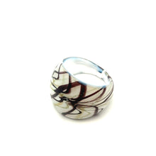 Handmade Glass Acrylic Ring Winter's Christmas Harmony Infinity Band