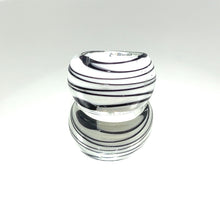 Handmade Glass Acrylic Ring Zebra Opulent Stylist Infinity Band