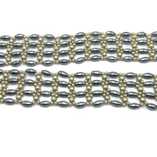 Handmade Retro Grey and White Pearl Buckled Belt Unique Giftware