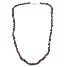 Handmade Natural Garnet 18.9’’ Necklace Hexagon Cube Shape Smooth Plain Gemstone Jewelry - Necklace