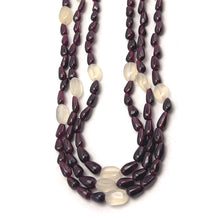 Handmade Natural Garnet Plain Drop & Chalcedony Nugget Gemstone Beaded 18.2’’ Necklace Jewelry - Necklace