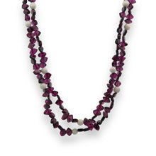 Handmade Natural Garnet Plain Fish & Agate Round Gemstone Beaded 16.7’’ Necklace Jewelry - Necklace