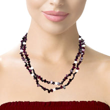 Handmade Natural Garnet Plain Fish & Agate Round Gemstone Beaded 16.7’’ Necklace Jewelry - Necklace