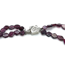 Handmade Natural Garnet Plain Hexagon & Agate Round Gemstone Beaded 17.1’’ Necklace Jewelry - Necklace