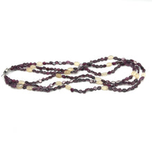 Handmade Natural Garnet Plain Hexagon & Chalcedony Nugget Gemstone Beaded 18.9’’ Necklace Timeless Elegance Jewelry