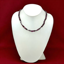 Garnet Natural Handmade Plain Smooth Tube Gemstone Beaded Necklace Jewelry