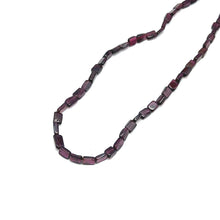 Handmade Natural Garnet Tube Bead 15’’ Necklace Smooth Plain Gemstone Jewelry - Necklace