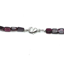Handmade Natural Garnet Tube Bead 15’’ Necklace Smooth Plain Gemstone Jewelry - Necklace