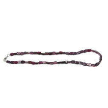 Handmade Natural Garnet Tube Bead 15’’ Necklace Smooth Plain Gemstone Jewelry - Necklace