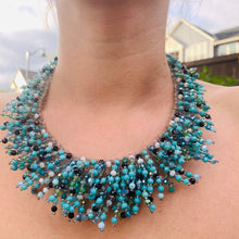 Handmade Necklace Tropical Turquoise & White 20