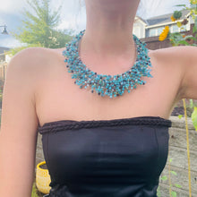 Handmade Necklace Tropical Turquoise & White 20