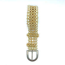 Handmade Pearl Mesh Design Buckled Belt Unique Men's Wear