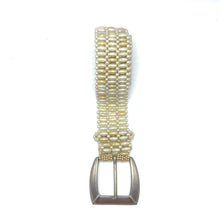 Handmade Freshwater Pearl Bullet Shape Trapezoid Buckle Belt