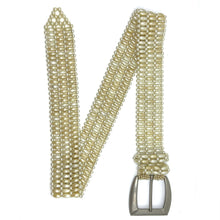 Handmade Freshwater Pearl Bullet Shape Trapezoid Buckle Belt