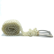 Handmade Pearl Barrel Shaped Trapezoidal Buckle Belt