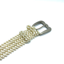 Handcrafted Freshwater Pearl Wavy Buckled Belt Unique Giftware