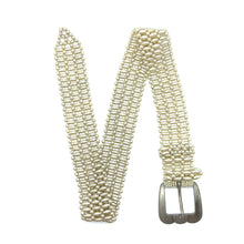 Handcrafted Freshwater Pearl Wavy Buckled Belt Unique Giftware