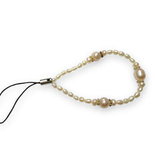 Handmade Mobile Strip  White, Pink Freshwater Pearls Natural Gemstone Phone Lanyard
