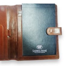 A5 Notepad Holder Leather Umberto Ferreti Made In Italy Organizer