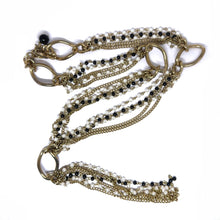 Lariat Station Necklace with Simulated Pearl and Chain Detailing – Elegant Drop Necklace for Evening Outfits - Necklace