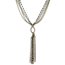 Lariat Station Necklace with Simulated Pearl and Chain Detailing – Elegant Drop Necklace for Evening Outfits - Necklace
