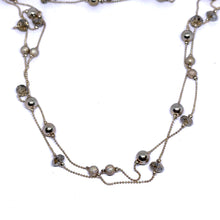 Layered Necklace with Glitter Beaded Ball Accents & Faceted Stones – Mardi Gras Partywear Jewelry - Necklace