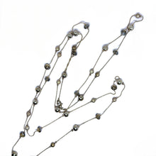 Layered Necklace with Glitter Beaded Ball Accents & Faceted Stones – Mardi Gras Partywear Jewelry - Necklace