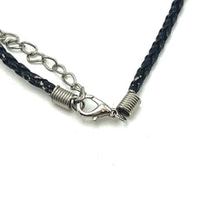 Light Pink Drop Pendant Glass Stone 16mm With Handcrafted Black Twisted Cord Necklace Modern Design With Soft Visual