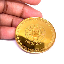 Lord Ganesha 24K Gold Plated God Coin Auspicious Swiss Made Talisman for Prosperity Wisdom & Protection - Coins
