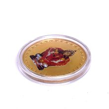 Lord Ganesha 24K Gold Plated God Coin Auspicious Swiss Made Talisman for Prosperity Wisdom & Protection - Coins