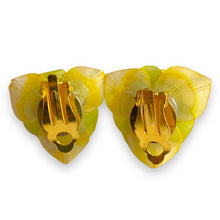 Handmade Earrings Fish Scales Green Rose Jewelry