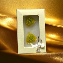 Handmade Earrings Fish Scales Green Rose Jewelry