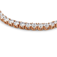 Luxury Tennis Bracelet 925 Sterling Silver Rose Gold Plated | Swiss Star Round 3.75 mm Sparkling Cubic Zirconia