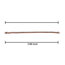 Luxury Tennis Bracelet 925 Sterling Silver Rose Gold Plated | Swiss Star Round 3.75 mm Sparkling Cubic Zirconia