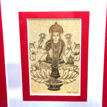 Maha Lakshmi 24K Gold Foil Frame Divine Goddess of Wealth Auspicious Religious Gift for Prosperity & Blessings Perfect