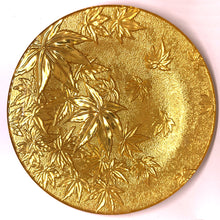 Maple Leaves 24K Gold Foil Artistic 7” Plate – A Royal Handcrafted Masterpiece Floral Festive Luxury Gift - Gold Plate