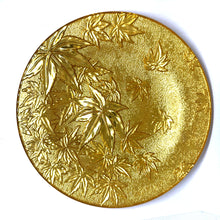 Maple Leaves 24K Gold Foil Artistic 7” Plate – A Royal Handcrafted Masterpiece Floral Festive Luxury Gift - Gold Plate
