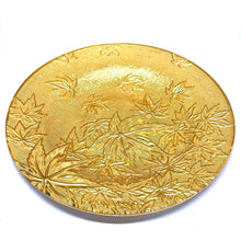 Maple Leaves 24K Gold Foil Artistic 7” Plate – A Royal Handcrafted Masterpiece Floral Festive Luxury Gift - Gold Plate