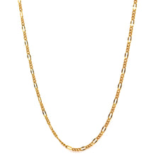 Micron Gold Plated Figaro Chain Necklace Jewelry - Necklace