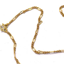 Micron Gold Plated Figaro Chain Necklace Jewelry - Necklace