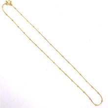 Micron Gold Plated Bead on Classic Minimalist Chain Necklace Jewelry - Necklace