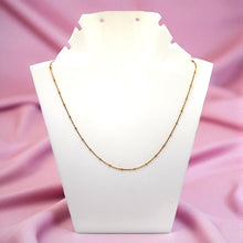 Micron Gold Plated Bead on Classic Minimalist Chain Necklace Jewelry - Necklace