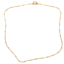 Micron Gold Plated Bead on Classic Minimalist Chain Necklace Jewelry - Necklace